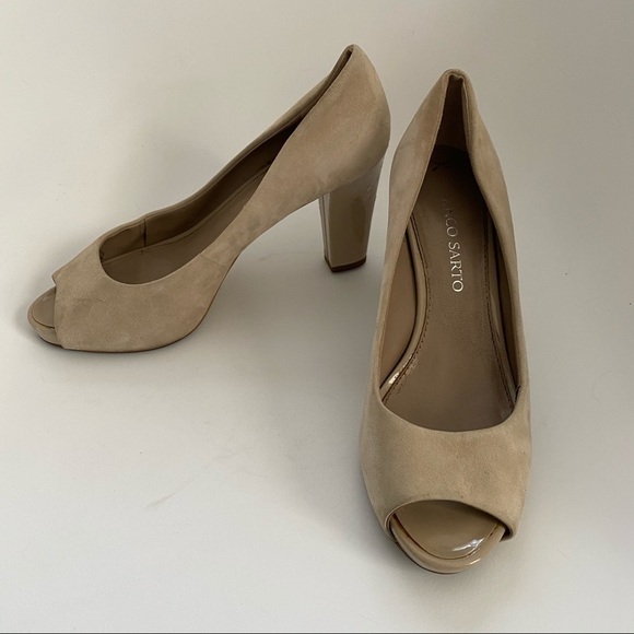 Franco Sarto Style Grand heel open-toe pump 7.5 - Picture 1 of 16